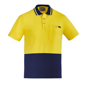 Mens Hi Vis Cotton Short Sleeve Polo